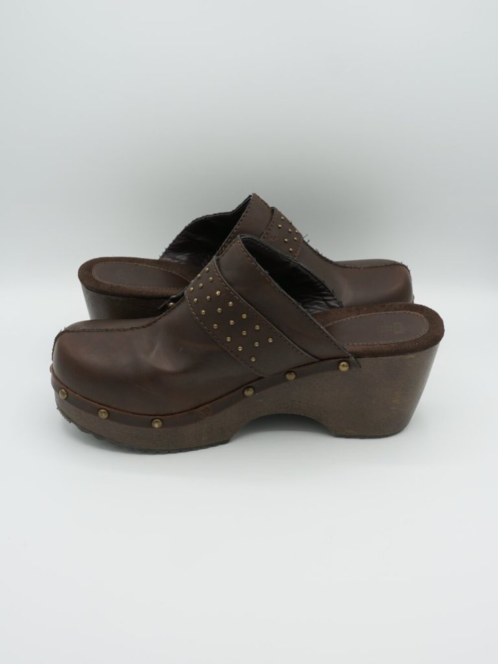 Route 66 Women's Camden Brown Studded Chunky Clogs Mules Size 8.5 - Picture 5 of 12